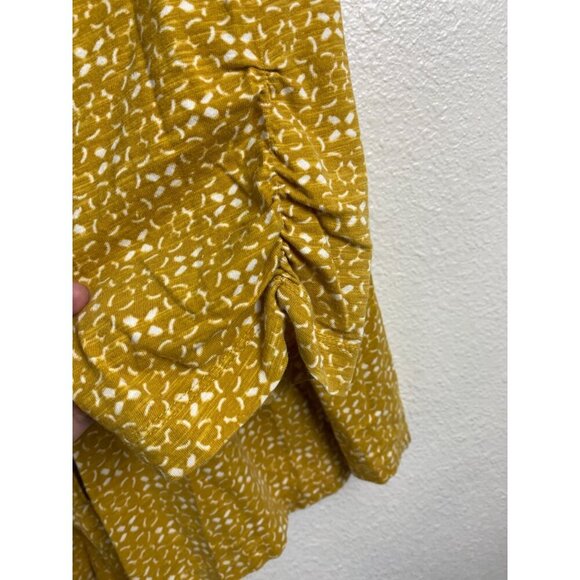 Eddie Bauer Womens Mustard Button Up Top Plus size 2XL 3/4 Sleeve Jersey Casual - Picture 9 of 13